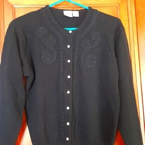 Vintage black cardigan sweater